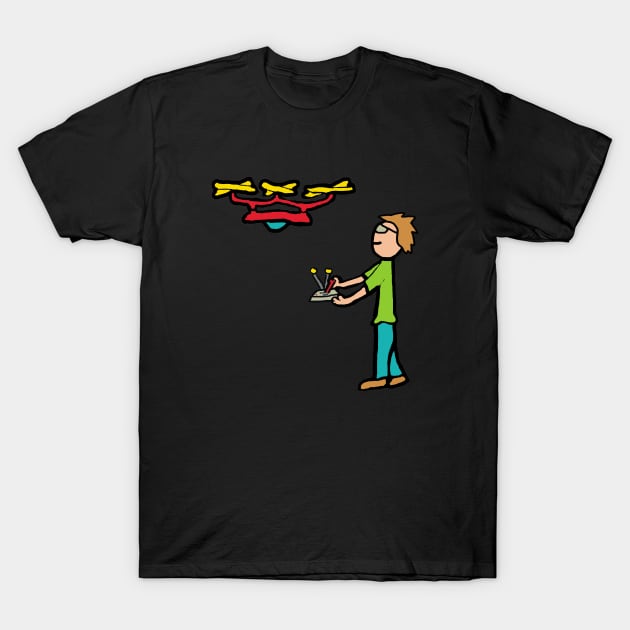 RC Drone Flying T-Shirt by Mark Ewbie